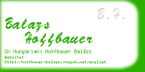 balazs hoffbauer business card