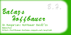 balazs hoffbauer business card